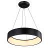 Lámpra de Techo Colgante, Redonda, Circunferencia, Color Negro, LED 32W, A++