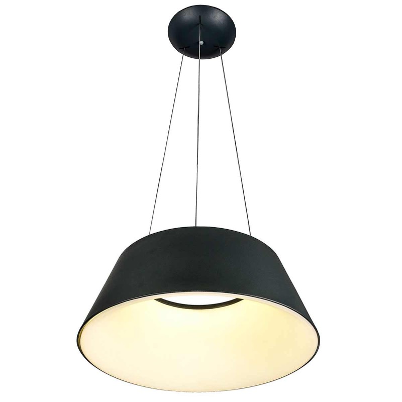 Lámpara Colgante Trapecio, Color Negro, 36W LED, Luz Cálida, A++