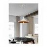 Lámpara Colgante Minimalista Blanco y Dorado - Estilo Campana