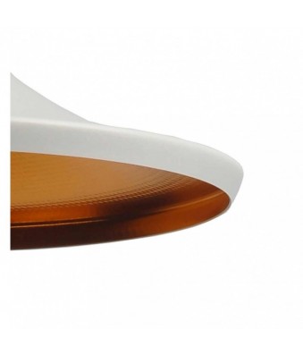 Lámpara Colgante Minimalista Blanco y Dorado - Estilo Campana