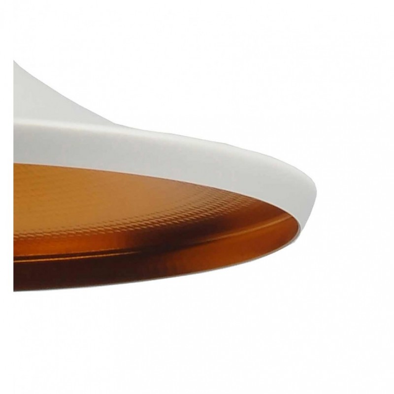 Lámpara Colgante Minimalista Blanco y Dorado - Estilo Campana