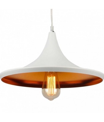 Trío de Lámparas Colgantes Blanco y Dorado - Minimalistas