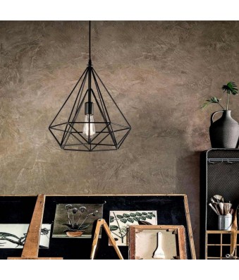Lámpara Colgante Negra y Dorada - Estilo Minimalista