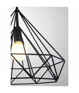 Lámpara Colgante Negra y Dorada - Estilo Minimalista
