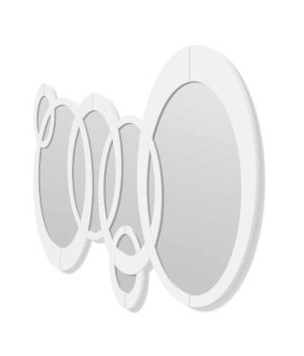 Espejo Decorativo de Pared Circulos Grandes Blanco