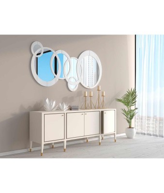 Espejo Decorativo de Pared Circulos Grandes Blanco