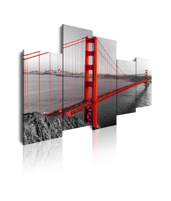 Cuadro en Lienzo de 5 Piezas Ciudades del Mundo Golden Gate