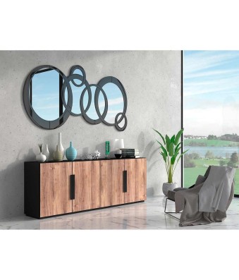 Espejo Decorativo de Pared Circulos Grandes Negros