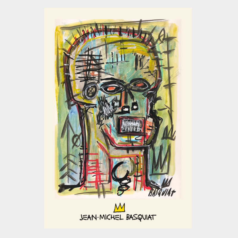 CUADRO ABSTRACTO RETRATO DE BASQUIAT