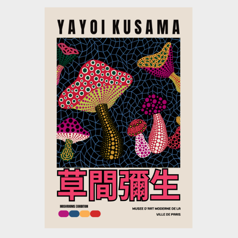 CUADRO MODERNO HONGOS KUSAMA