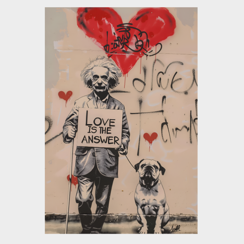 POSTER IMPRESO BANKSY LOVE IS THE ANSWER