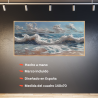 CUADRO PINTADO A MANO OLAS ETERNAS