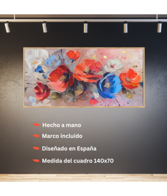 CUADRO PINTADO A MANO ARMONIA FLORAL