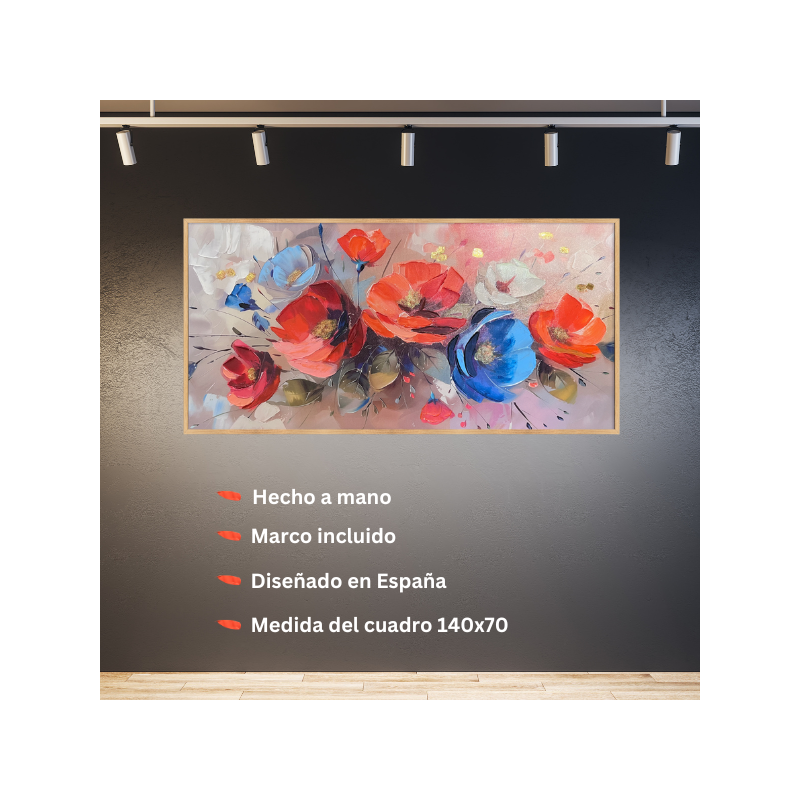 CUADRO PINTADO A MANO ARMONIA FLORAL