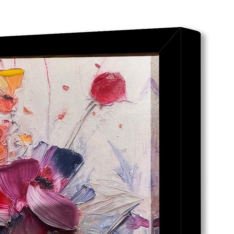 CUADRO PINTADO A MANO EXPLOSIÓN FLORAL