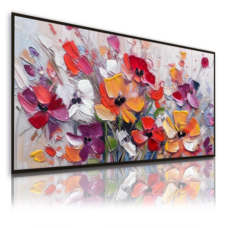 CUADRO PINTADO A MANO EXPLOSIÓN FLORAL