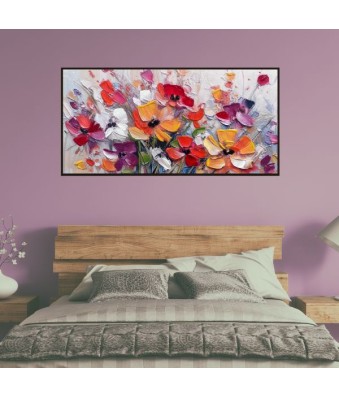 CUADRO PINTADO A MANO EXPLOSIÓN FLORAL