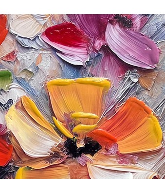 CUADRO PINTADO A MANO EXPLOSIÓN FLORAL