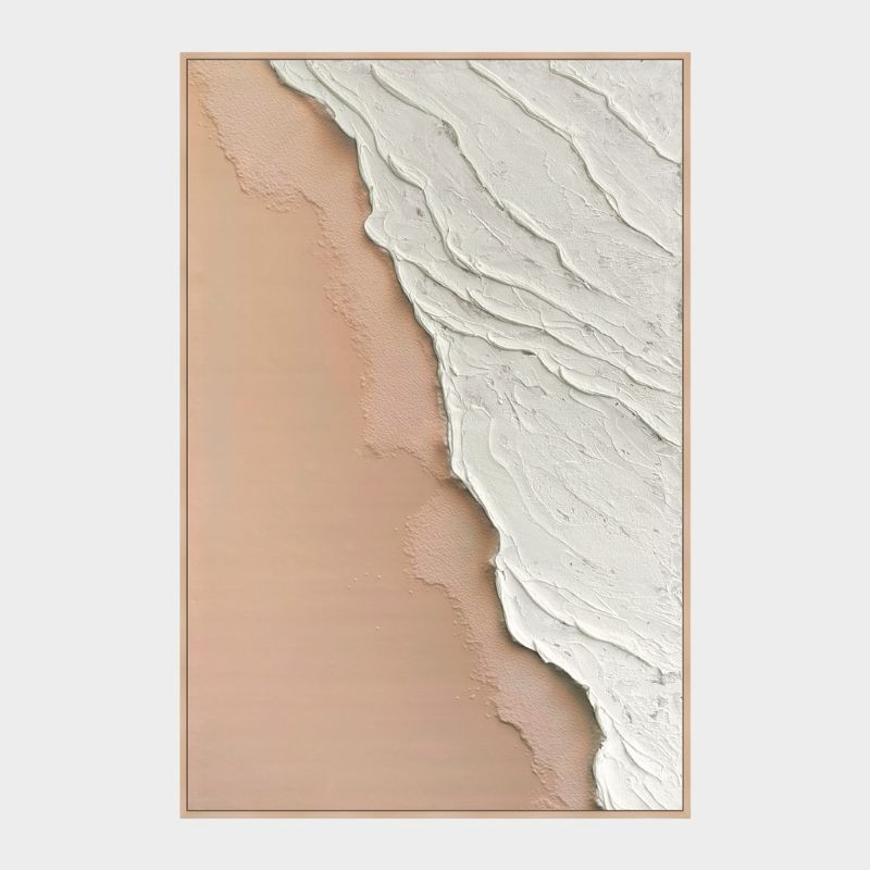 Cuadro en relieve con marco de madera Costa