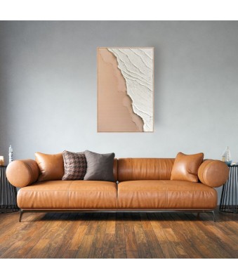 Cuadro en relieve con marco de madera Costa