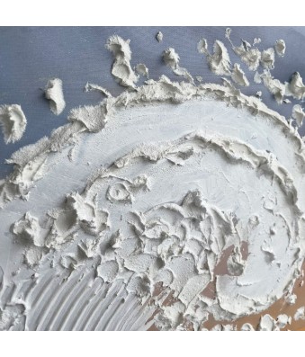 Cuadro en relieve con marco de madera Olas al atardecer