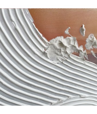 Cuadro en relieve con marco de madera Olas al atardecer