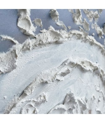 Cuadro en relieve con marco de madera Olas al atardecer