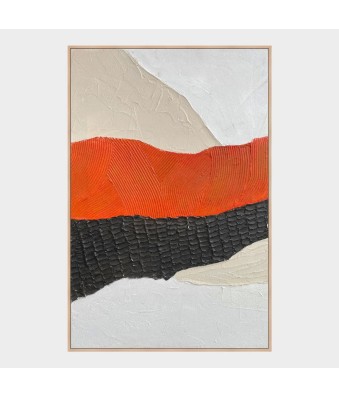 Cuadro en relieve con marco de madera Tessut