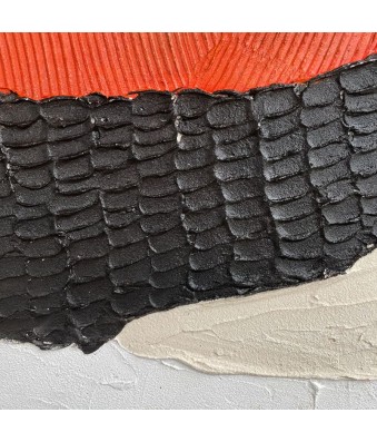 Cuadro en relieve con marco de madera Tessut